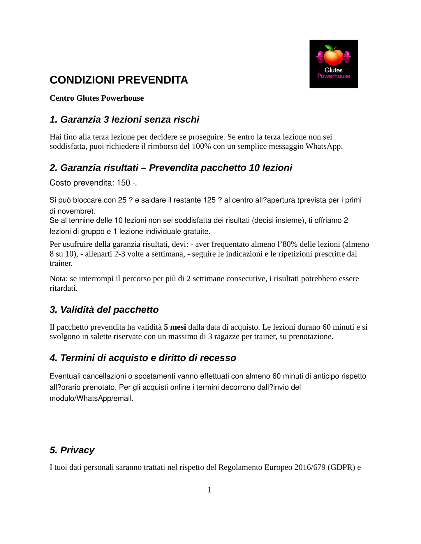 Prevendita Pacchetto da 10 Lezioni Personal Condiviso